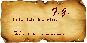 Fridrich Georgina névjegykártya